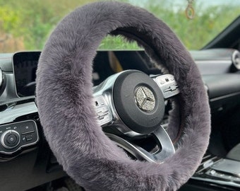 Fuzzy autostuurhoes voor dames - Auto-accessoires Stuurhoes - Auto-accessoires voor dames Stuurhoes - cadeau