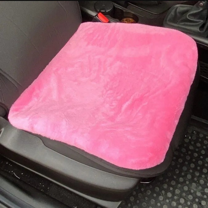 Pink Faux Fur Furry Car Seat Covers, Women Car Accessories, Car Decor ...
