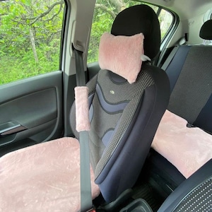 Copri cintura di sicurezza per auto in polvere, accessori per auto per donne, regalo per auto, accessori rosa per auto, decorazioni per auto per donne, accessori per auto per donne
