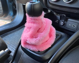 Fuzzy Gear Shift Cover and Handbrake Cover, Plush Car Accessories for Women, Cute Interior Decor, Cozy Car Gift