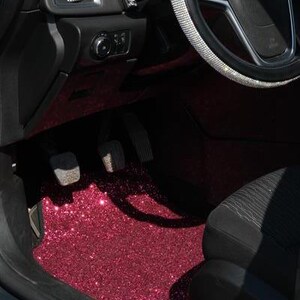 Pink Confetti Car Floor Mats, Sequin Car Mats, Floor Mats for Car, 4 pieces, Car floor mats for women,Car Decor Women, Women Car Accessories