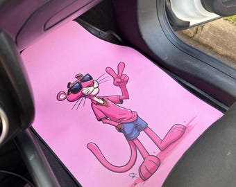 Alfombrillas rosas para coche, alfombrillas con lentejuelas, alfombrillas para coche, 4 piezas, alfombrillas para mujer, decoración para coche, accesorios para coche para mujer