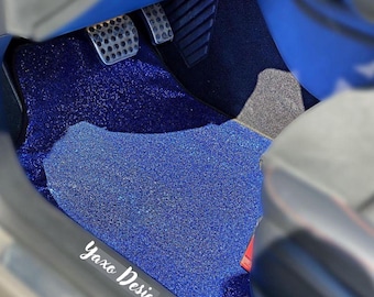 Alfombrillas de coche confeti, alfombrillas de lentejuelas, alfombrillas para coche, 4 piezas, alfombrillas para mujer, decoración de coche para mujer, accesorios de coche para mujer