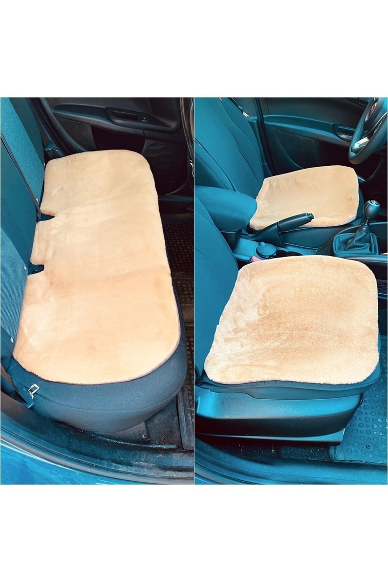 Cow Black White Faux Fur Furry Car Seat Covers Women Car Etsy