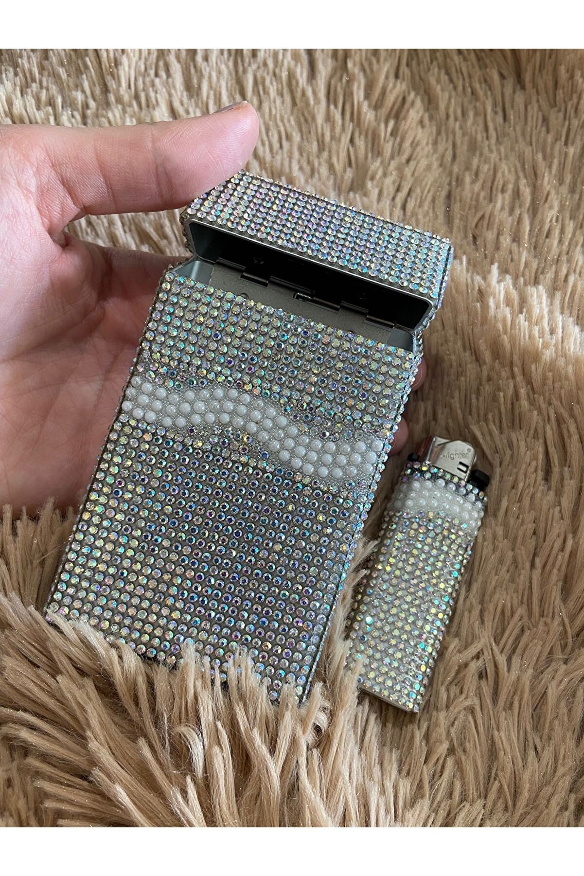 Cigarette Case, 100s Cigarette Holder, Long Slim Cigarette Case, Metal Cigarette  Box, Womens Cigarette Case, Bling Cigarette Case