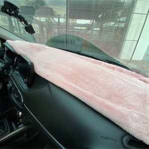 Soft Furry Plush Car Dashboard Dash Protector Dash Mat Sun Cover Pad Carpet Candy Pink 51 inch 15.7 inch, Pink Car Accesories For Women