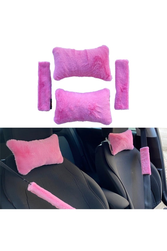 Soft Car Orthopedic Lumbar Cushion and Headrest Neck Pillow Set