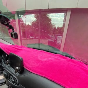 Soft Furry Plush Car Dashboard Dash Protector Dash Mat Sun Cover Pad Carpet Candy Pink 51 inch 15.7 inch, Pink Car Accesories For Women