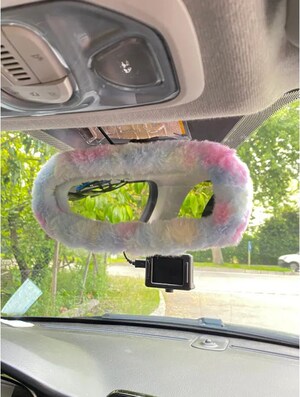 2 Housses Silicone Pour Rétroviseurs De Voiture - Rose Et Noir - Protection Anti-rayures, Facile à Installer - Accessoire Auto