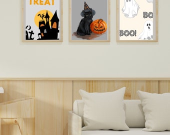 spooky decor l halloween decor l set of 3 l halloween prints set of 3 l halloween art l set of 3 printables