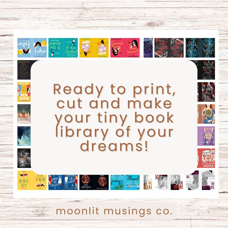 224 Mini Book Covers Most Popular Tiktok Books Etsy