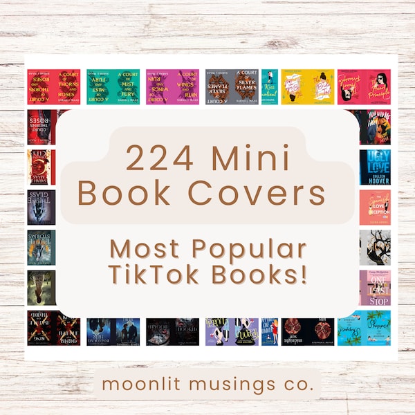 224 Mini Book Covers -- Most Popular TikTok Books!