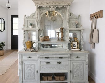 Large two piece hutch, entryway piece