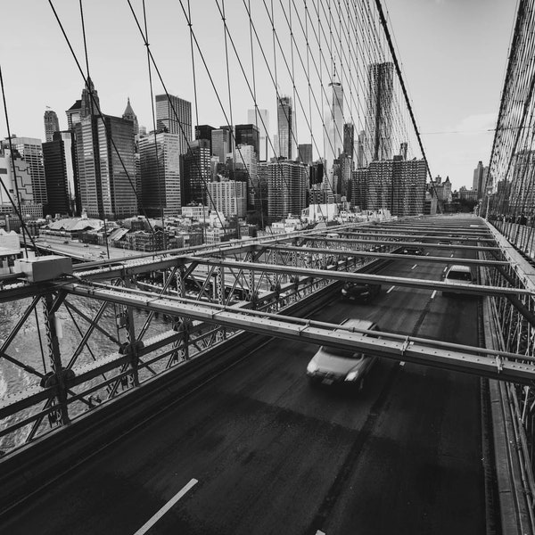 Photo Art - Brooklyn Bridge Black & White