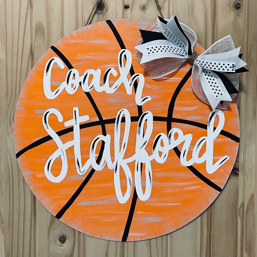 Basketball Door Hanger Etsy