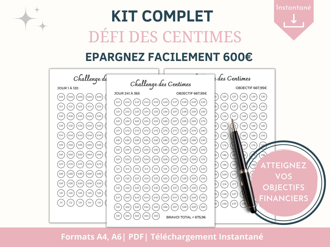 DEFIS DES CENTIMES - Challenge budgétaire des centimes, enveloppes