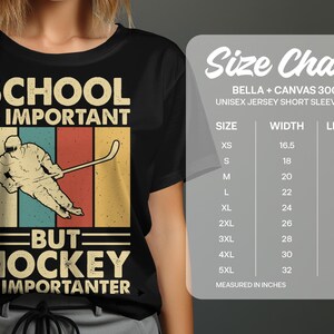 Funny Hockey Shirt - School is Important but Hockey is