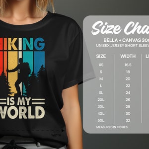 Hiking Is My World T-Shirt, Perfect Gift for Hike Lovers, Unisex Hiking Tee, Outdoor Adventure Shirt, Hiking Passion T-Shirt
