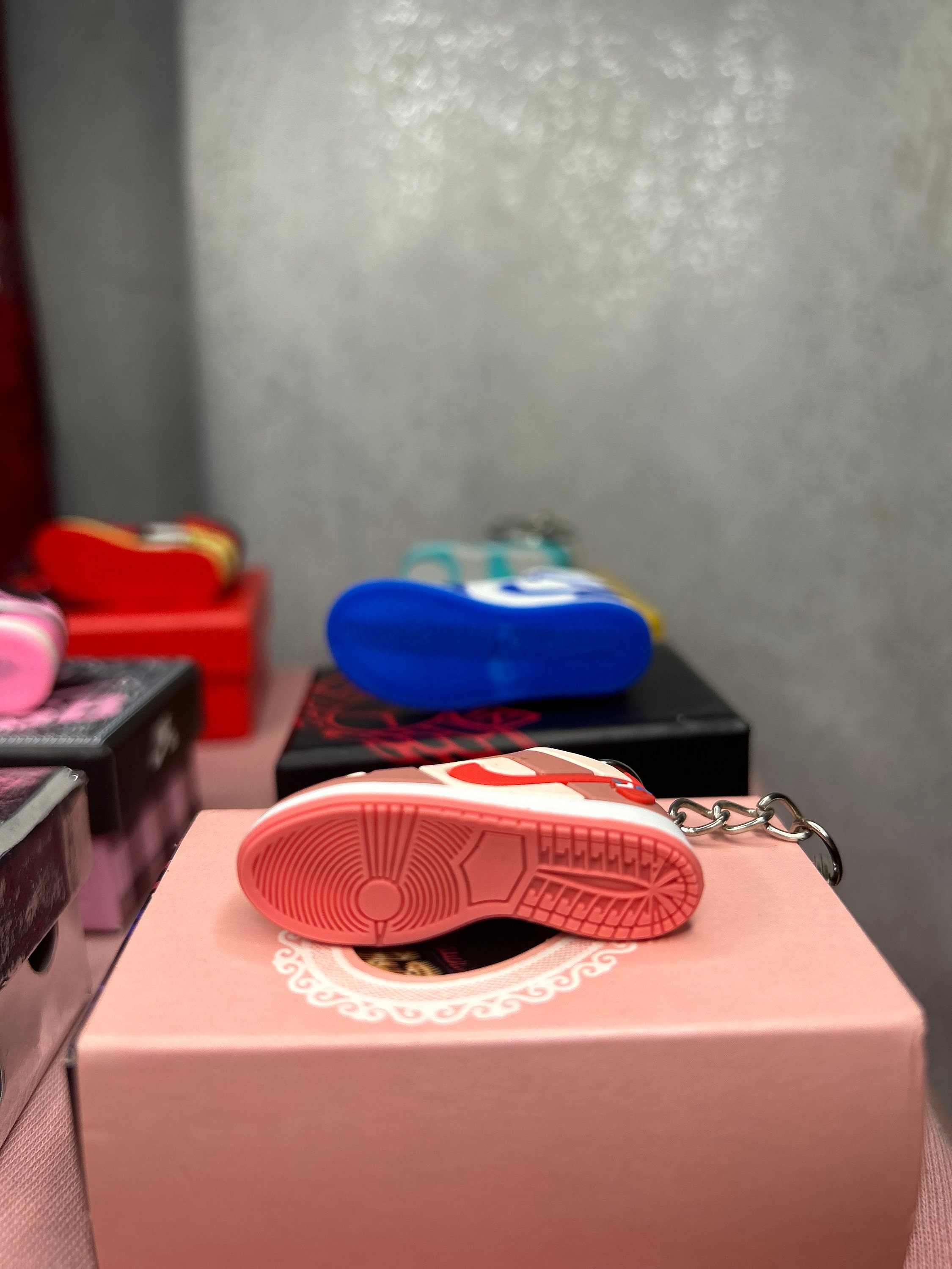 mini nike shoes keychain