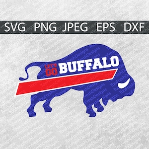 Let's Go Buffalo Color SVG | Digital Download | Buffalo SVG | Buffalo PNG | Sports | eps | dxf | jpeg | New York Vector