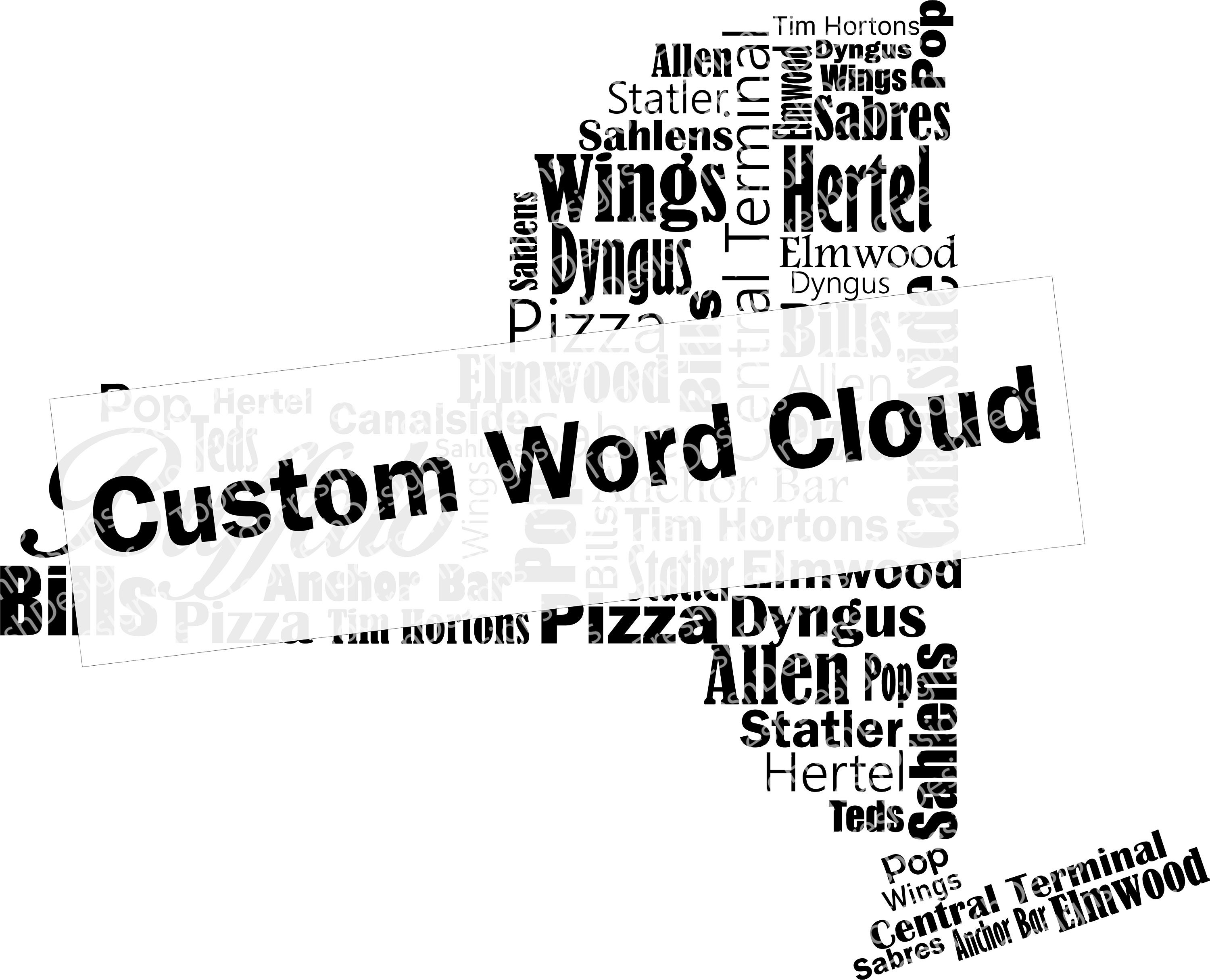 Custom Word Cloud Svg Personalized and Custom Shape and Etsy