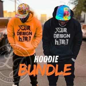 Gildan 18500 hoodie mockup bundle male hoodie bundle streetwear mockup african american mockup black hoodie mockup Manly mockup