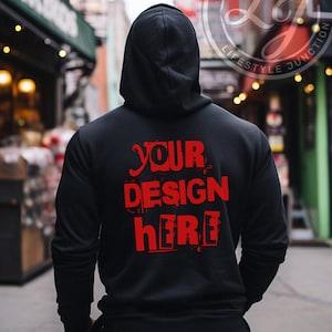 Black Hoodie mockup, Trendy Workout mockup, Workout Shirt mockup, Gym mockup, urban men mockup mockup, Gym Lover mockup. Back design