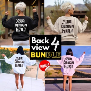 Gildan 18000 Mockup Back, Gildan 18000 , Gildan 18000 Back Mockup, Sweatshirt Back Back Sweatshirt Mock-up Back of sweater Mockup