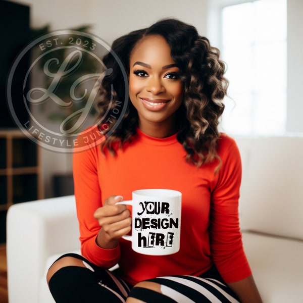 Mug Mockups White Coffee Mug Black Model Mockup Bundle Coffee Cup Mock Up Black Girl Mug Mockup Canva mug mockup SVG Boss Mug Mockup