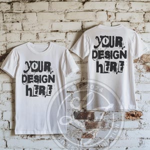 Bella Canva 3001 T-shirtmodel: voor- en achteraanzicht (digitale png-download)
