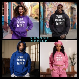 Gildan 18500 Hoodie Mockup Bundle | G185 Hooded Sweatshirt Mock-up Bundle | Real Model Mockup | Neutral Casual Simple Gildan 18500 Mocks