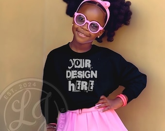 Maqueta de camiseta de lona Bella de Black Girl: Estilo fitness (Descarga digital)