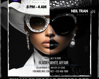 Editable Club Party Flyer: Customizable Canva Template