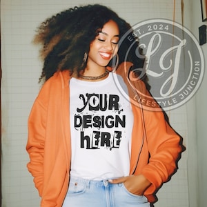 Realistic Black women Tshirt Mockup African American oversized tshirt black model mockup white Tshirt mockup black girl mockup