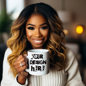 Mug Mockups White Coffee Mug Black Model Mockup Bundle Coffee Cup Mock Up Black Girl Mug Mockup Canva mug mockup SVG Boss Mug Mockup