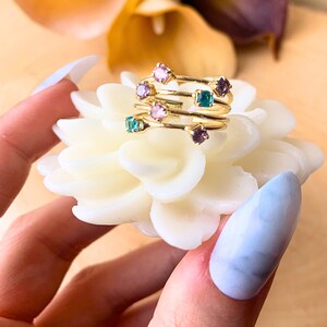 Gold Stainless Steel Multi Row Zircon Ring, Adjustable Statement Ring