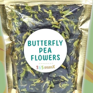 Clitoria ternatea Dried Flowers Organic Blue Butterfly Pea · Blue Matcha Yoga Tea · Herbal · Asian pigeonwings Herb
