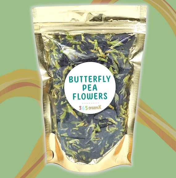 Organic Blue Butterfly Pea Flowers: Herbal Tea, Natural Food Coloring
