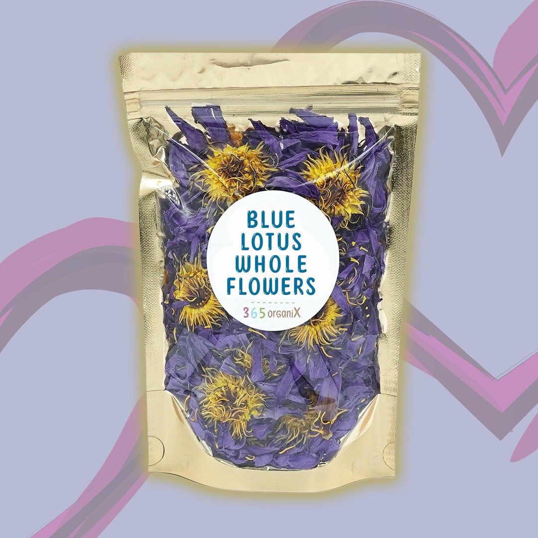 Organic Blue Lotus Flower – Ceylon Nymphaea Caerulea, All Natural Thai Herbal Tea, 2026 Exp