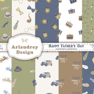 Father's Day seamless digital papers, masculine scrapbook papers, printable papers, men digital papers, paper collection, digital paper pack