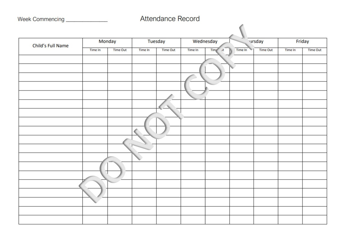 thumbnail image 2 of TOP3284 TOPS Daily Attendance Card - Zuma 2 of 14