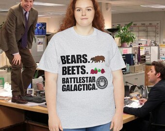 Bären. Rüben. Kampfstern Galactica. - Office Phrases Fun - Unisex-T-Shirt aus schwerer Baumwolle