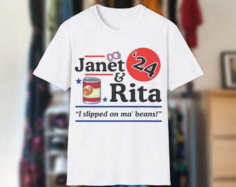 Janet und Rita 2024 Wahl-T-Shirt Bluey, lustige politische Kleidung, einzigartiges Wahlgeschenk