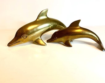 figurines vintage Brass Dolphin | Laiton, Dolphin | Laiton Animal vintage| Collection de collection Cadeau | Présentez une figurine pour elle