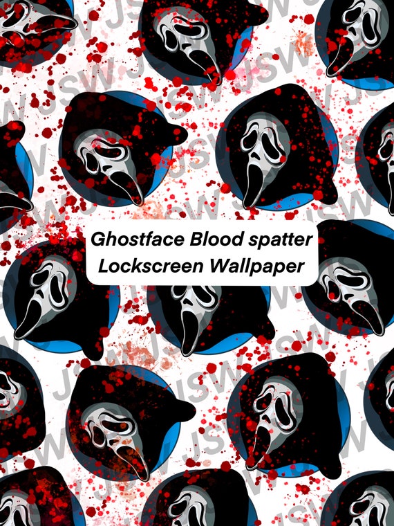 SCREAM Ghostface Blood Spatter Lock Screen Wallpaper - Etsy