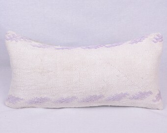 Neutral Pillow, Turkish Carpet Pillow, Textured Handwoven Pillow, 12x24 Pillow Cover, Throw Pillow, Cushion Cover