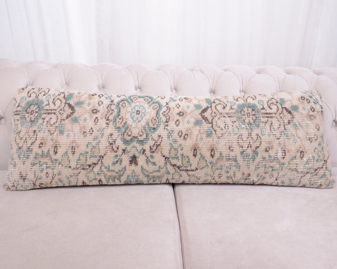 Boho Lumbar Pillow , Long Pillow , Bed Pillow , Decorative Pillow , Rug