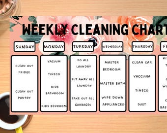 Wekelijkse schoonmaaktabel