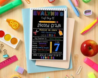 Eerste schooldag-poster