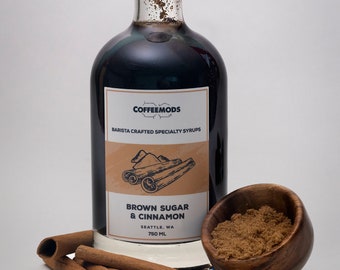 Brown Sugar Simple Syrup, Cocktail Syrup, Coffee Syrup, NON GMO, Raw Sugar